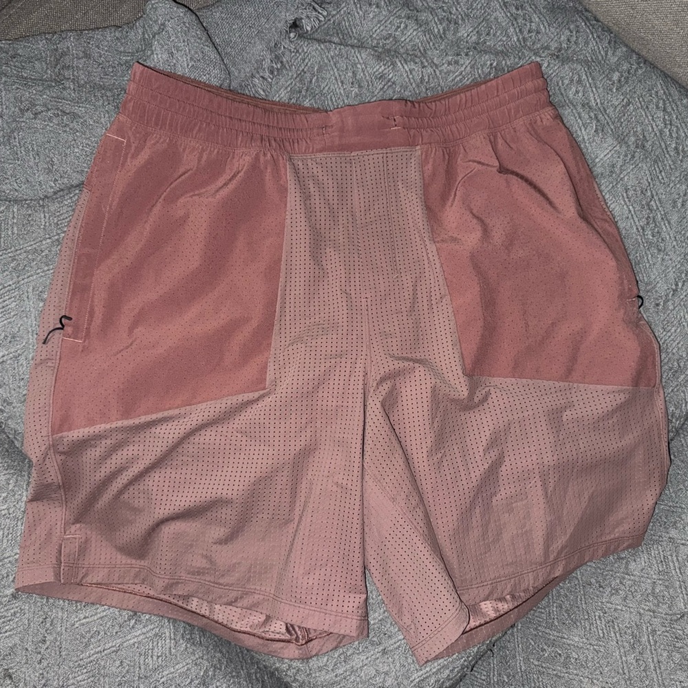 Men’s Lululemon Step Back Jump Shorts — Red Dust Color